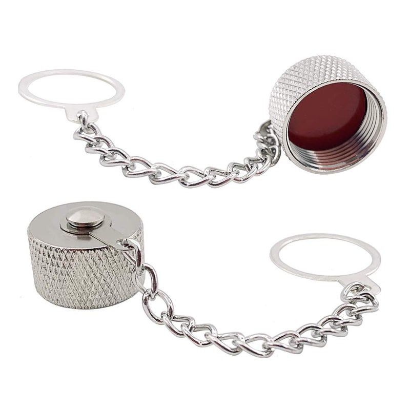 eifagur (Pack of 10) Protective Cover Dust Cap with Chain for N Type Female and UHF Female SO-239 Connector Adapter - Image 1